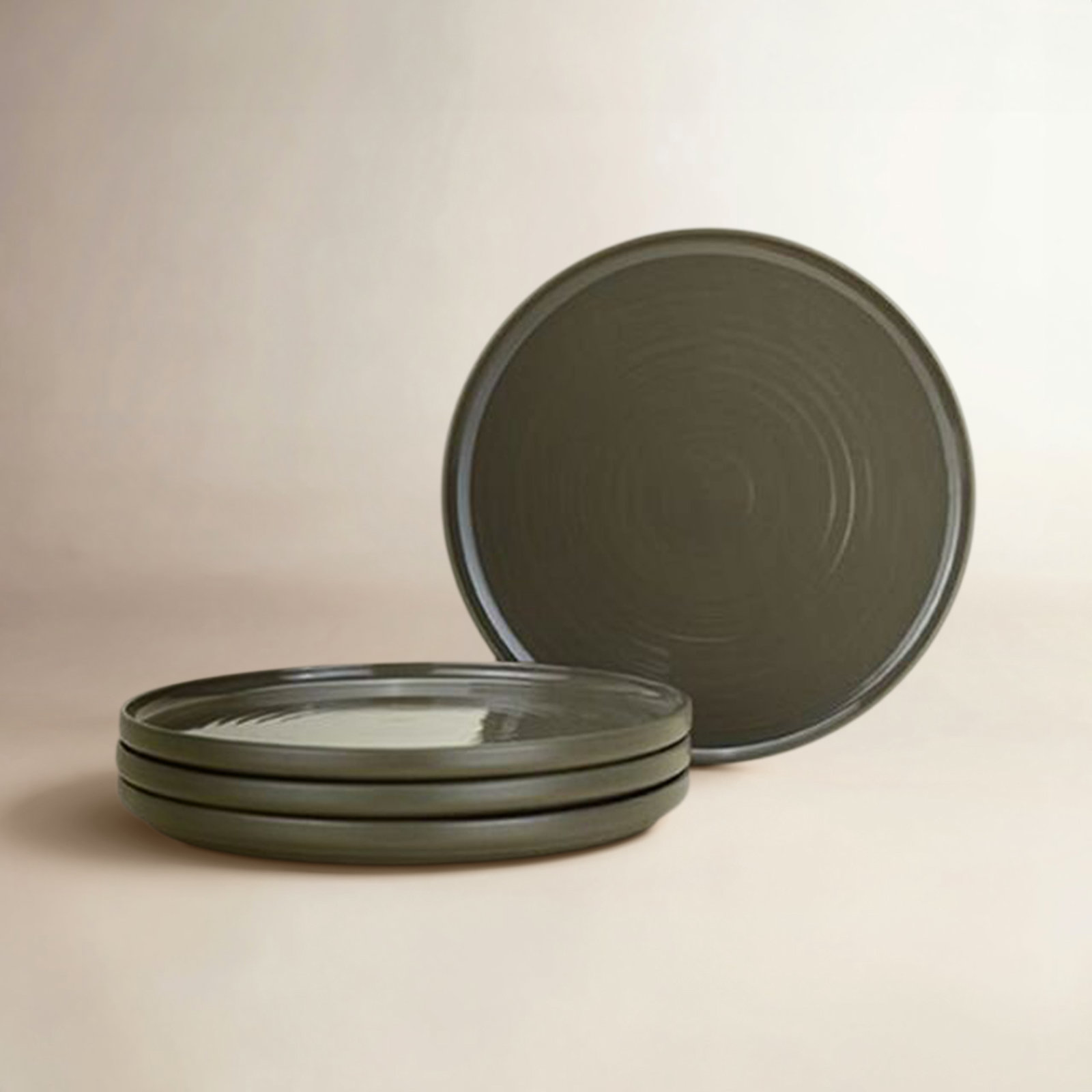 Essential Dinnerware - Salad Plate - Set Of 4, Olive