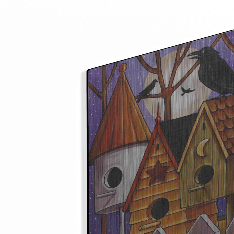 "Moon Crows House" par Cathy Horvath, H 16 po x l 12 po