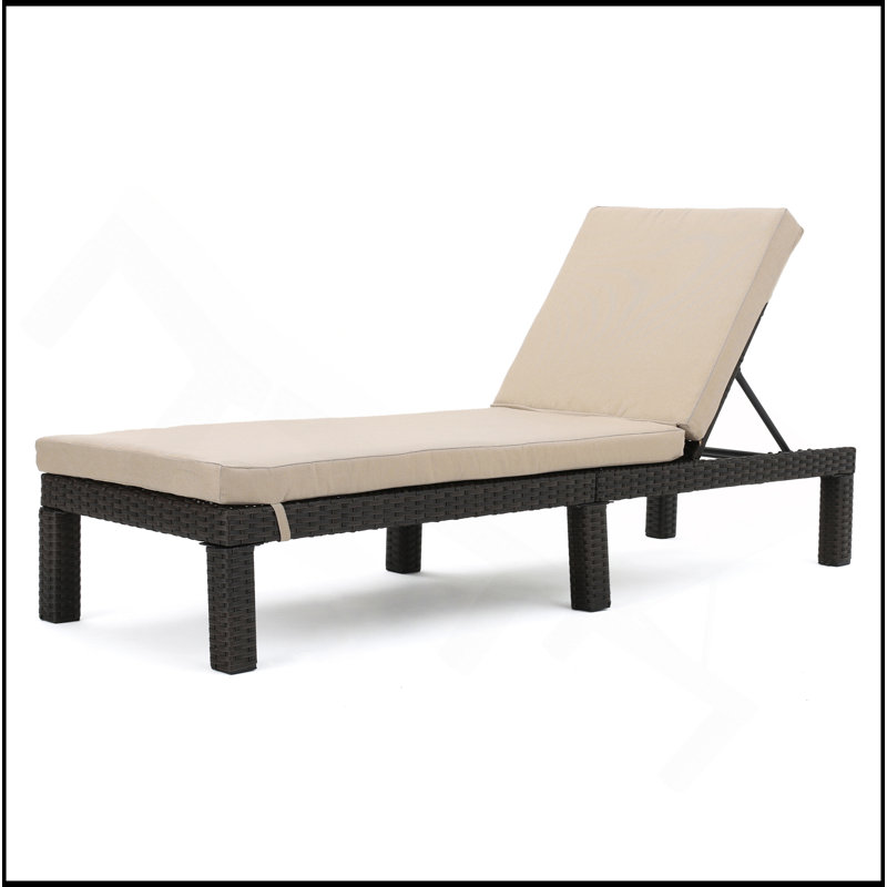 FAUTEUIL PUERTA KD CHAISE, CADRE BRUN FONCÉ AVEC COUSSIN BEIGE