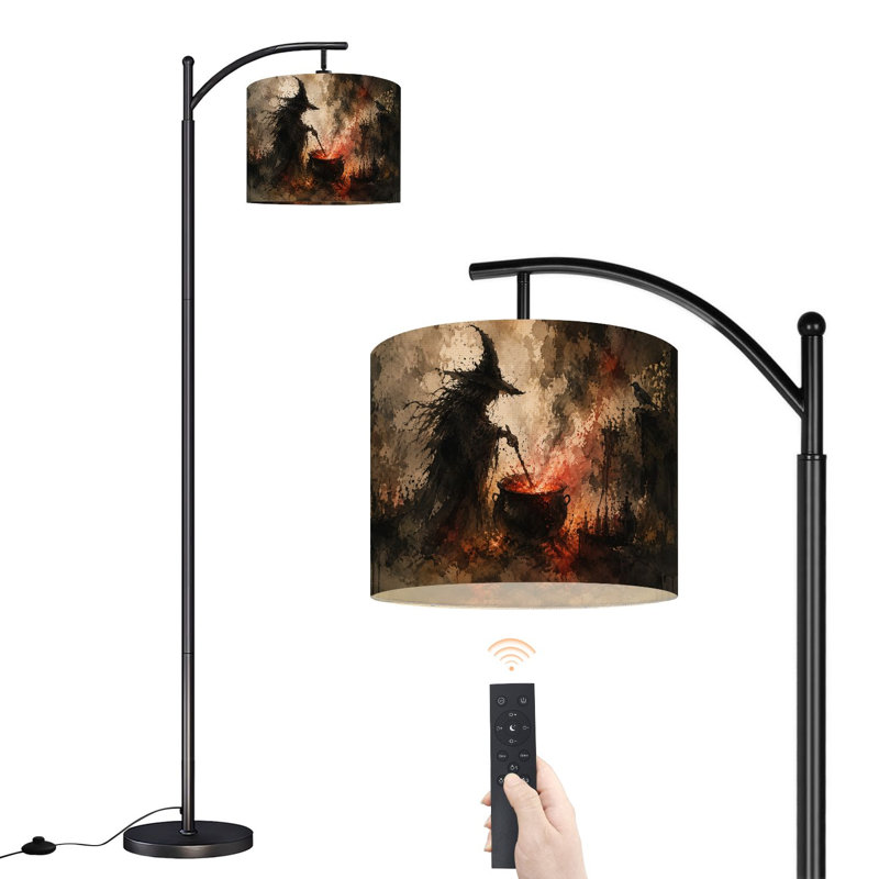 Lampe sur pied à DEL à intensité variable à intensité variable avec abat-jour réglable en hauteur avec télécommande, pour le salon, la chambre et le bureau