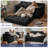 Boneless Convertible Folding Sofa Bed, Sponge Floor Couch with Pillows for Small Space Living Room Bedroom, No-Assembly Required-862164361-862164365