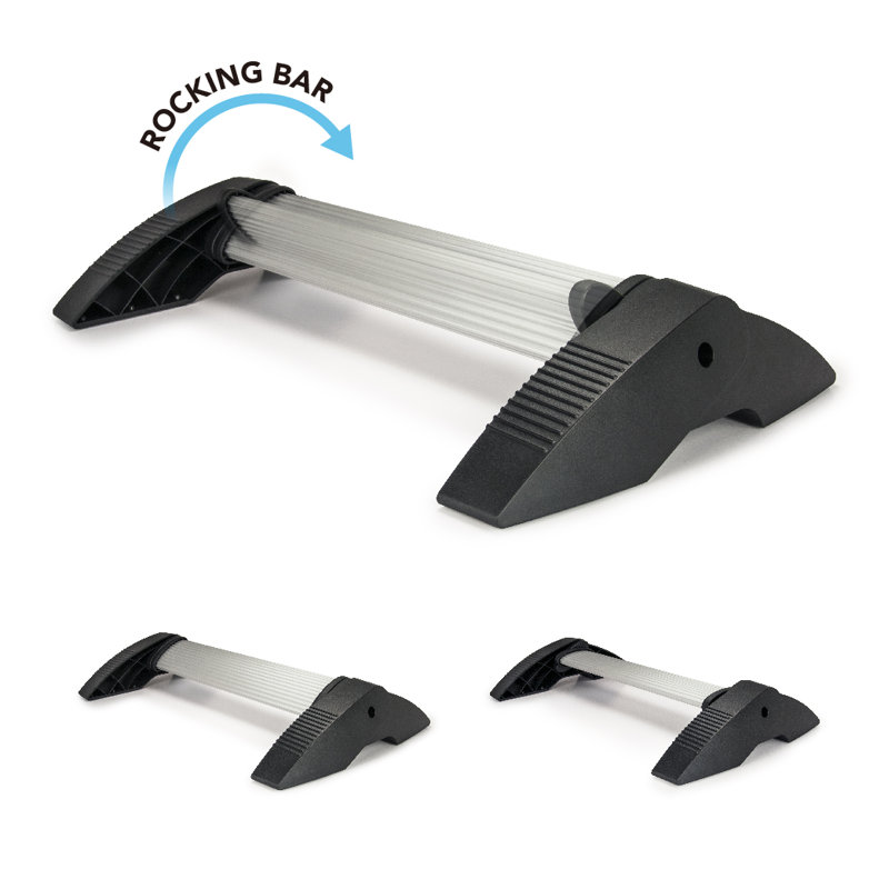 Ergonomic Black and Aluminum Adjustable Footrest