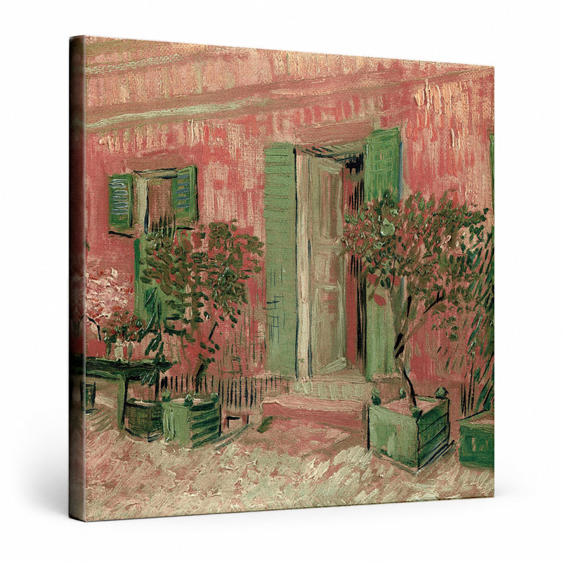 Entrée d'une maison (1888) - art mural carré sur toile, 12" W x 12" H