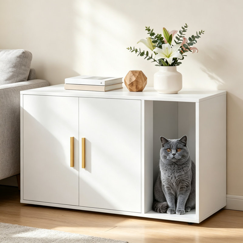 Engineered Wood Litter Box Enclosure