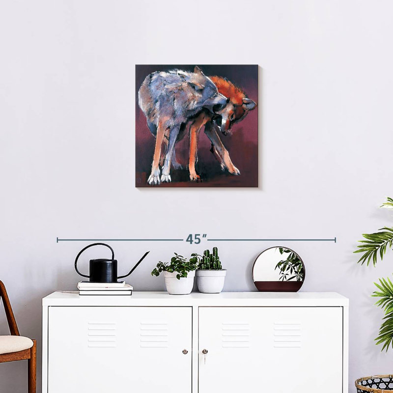 Crowle Two Wolves I, 20" H x 20" W