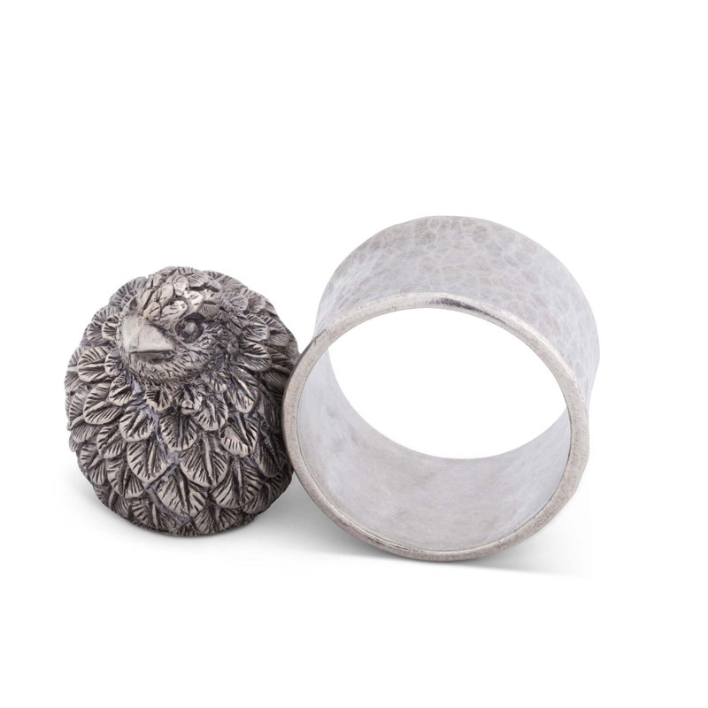 Morning Hunt Pewter Quail Napkin Ring