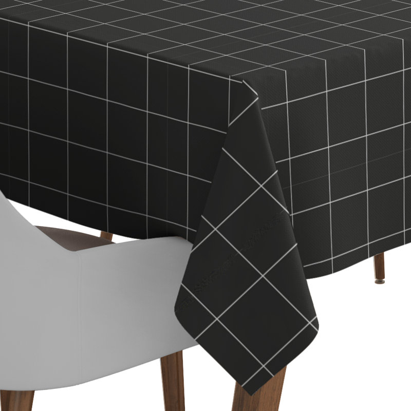 Nappe Avanya, L 70 po x l 52 po, Noir et blanc