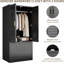 Armoire garde-robe avec 2 portes à volets, 2 tringles et 2 tiroirs-131206725