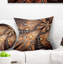 Fleur brune fractale symétrique - coussin imprimé abstrait-29604204-29604208