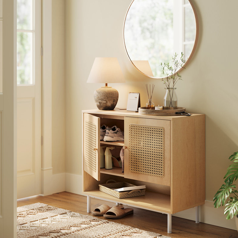 16 Pair Shoe Storage Cabinet, Beige