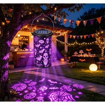 Halloween crâne lanterne, lanterne solaire changeant de couleur imperméable à l'eau, lumière solaire crâne à DEL pour cour, jardin, patio, allée, porche, décoration d'Halloween