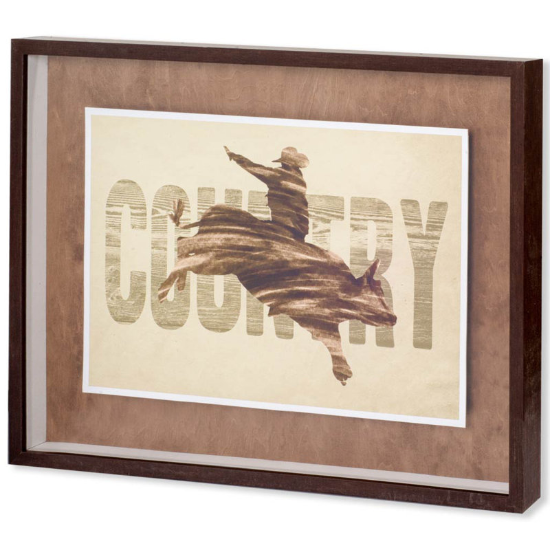 «Cowboy» par The Studio, reproduction d'art encadrée sous verre, Campagne