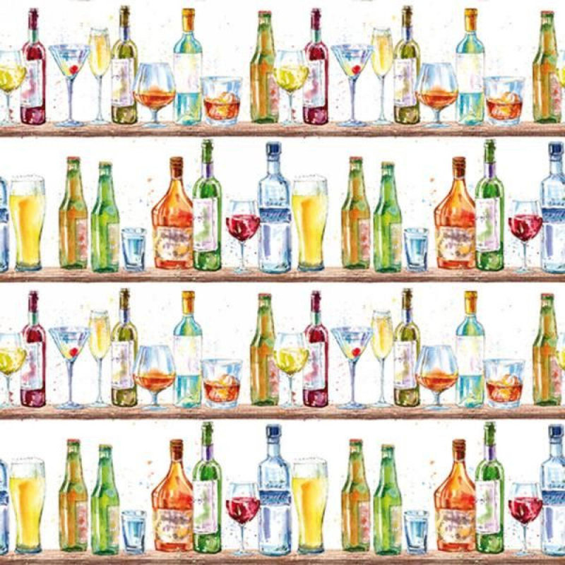 Pack Of 20 Luncheon Size Wine Wine And More Wine Patterned Napkins