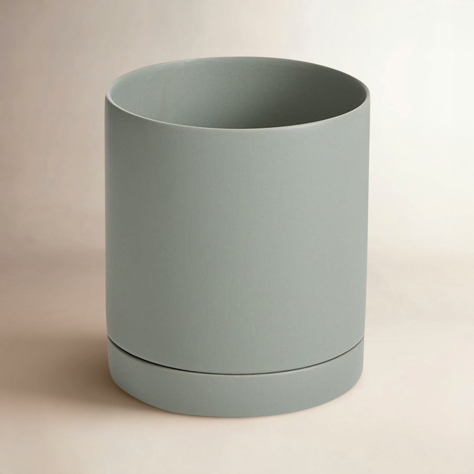 Carlotta 12" Ceramic Pot Planter, Green, 7" H x 7" W x 7" D