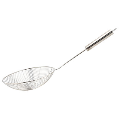 Buckingham Stainless Steel Strainer Ladle Skimmer with Non-Slip Handle