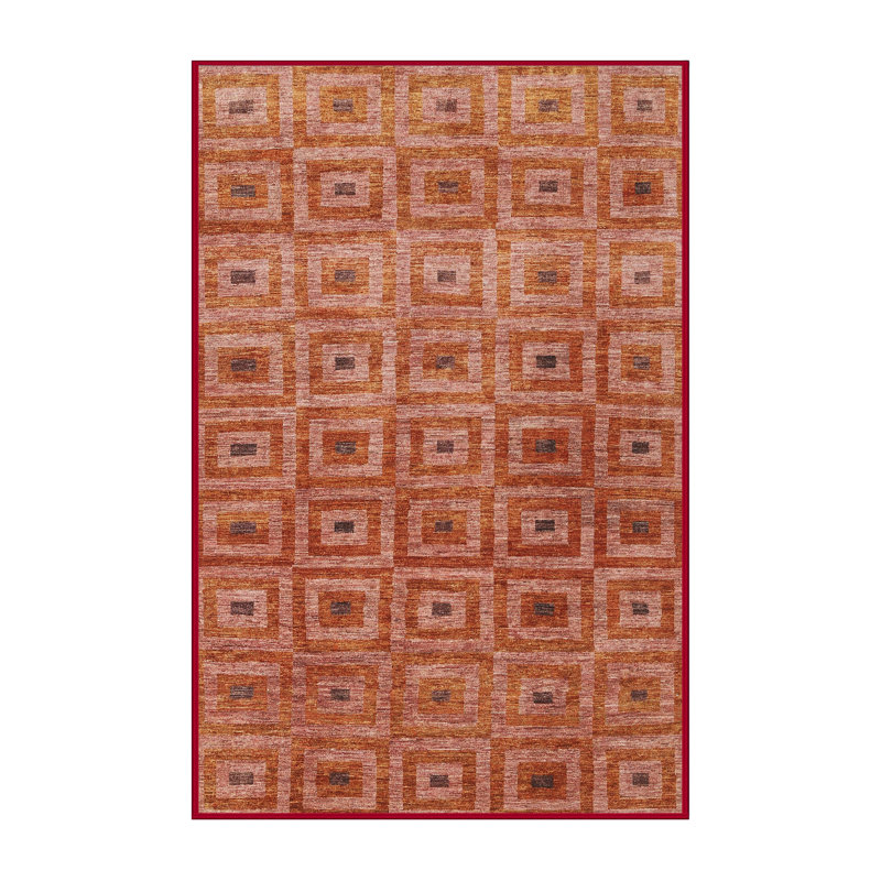 Tapis brun contemporain, Rectangle 5 pi x 8 pi