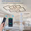 Ventilateur de plafond noir de 33 pouces avec lumières et télécommande, à intensité variable avec télécommande 7 pales et 6 vitesses de vent