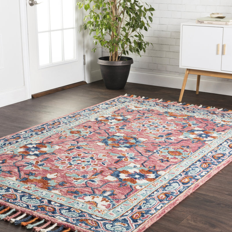 Leyna Wool Floral Indoor Rug, Rectangle 7'9" x 9'9"