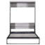 Lit double gris pliable dans l'armoire - fiable et maximisant l'espace avec une solution de rangement