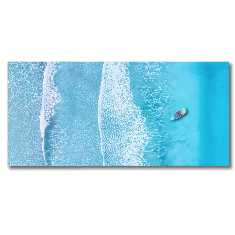 Paysage marin turquoise - photographie sans cadre, Aluminium