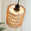 65" Rattan Tree Floor Lamp with Dimmer Switch , 3 Bulbs Included