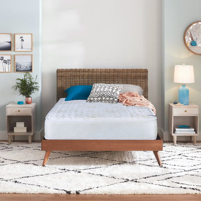 8" Medium Firm Tight Top Fully Assembled Innerspring Double Sided Hybrid Mattress, Queen, Standard Profile (8")