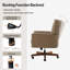 Chaise de bureau pivotante en cuir Meroy-2067271347