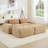 Luxury Corduroy Fabric Modular Sofa For Free Combo Separation, Anti-Slip Design High-Resilience Sponge Fits Living Rooms Bedrooms Audiovisual Room-996291899