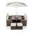 Giardino 4 Seater Dining Set with Upholstery
