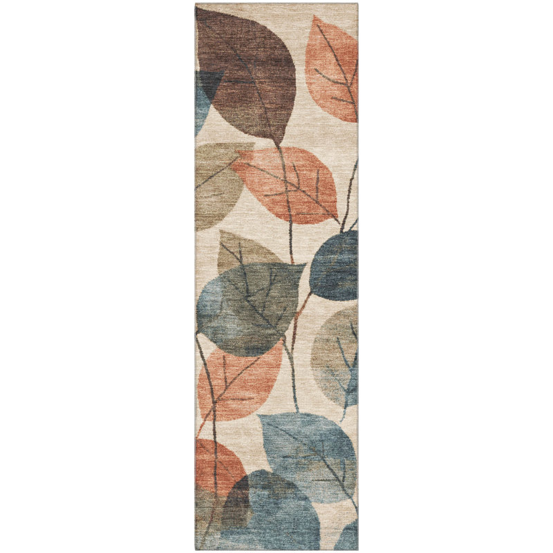Premium Machine Washable Mayfield AMF1953 Floral Rug, Runner 2'3" x 7'6"