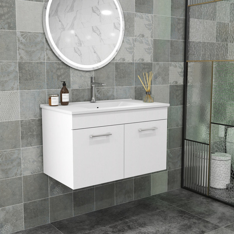 32-Inch Wall-Mounted Bathroom Vanity