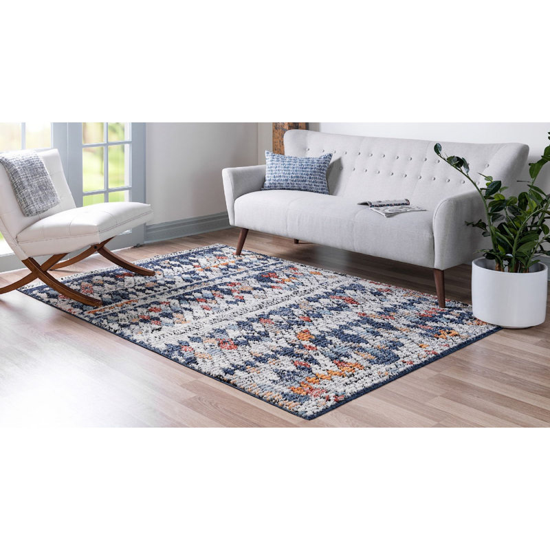 Victorville Abstract Indoor Rug, Rectangle 5' x 8'