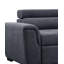 Canapé-lit modulaire en tissu gris foncé de 97 po avec repose-tête réglable et repose-pieds avec rangement Horatio