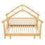 Lit simple en bois dans une cabane dans un arbre avec rails à coussin souple, pour enfants, adolescents, filles, garçons, blanc