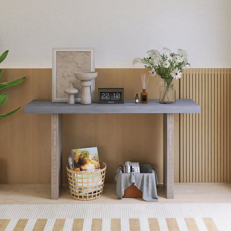 Console 59,00 "avec formes latérales distinctives, Brun
