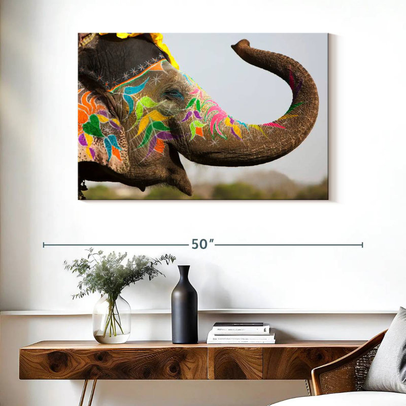 Brampt Jaipur Festival Elephant, H 26 po x l 39 po