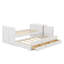 Lit plateforme simple en bois avec bureau et tablette de rangement-1408849612