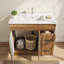 Meuble-lavabo simple 36 po avec comptoir en céramique et robinet, meuble-lavabo avec tiroirs et armoire 2 portes-1052395445