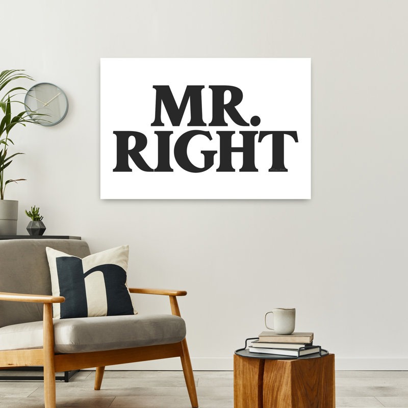 Mr. Right, art contemporain abstrait, H 24 po x l 36 po