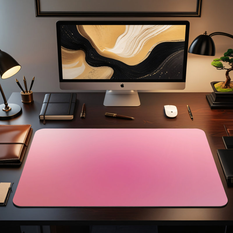 Desk Mat, 31.5" H x 15.5" W x 0.25" D, Soft Pink Gradient