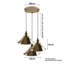 Seaside 3 - Light French Gold Cluster Pendant