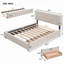 Lit plateforme tapissier avec tiroirs et lit gigogne-1623840533