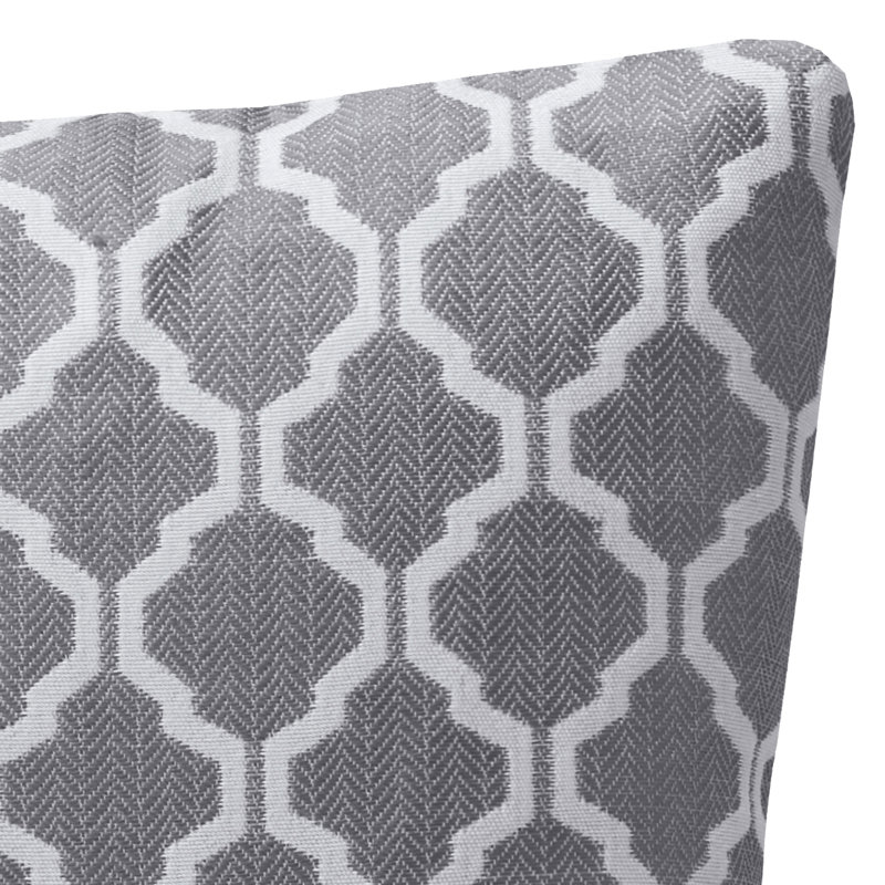 Dareece Geometric Square Throw Cushion, 55 x 55cm, Silver