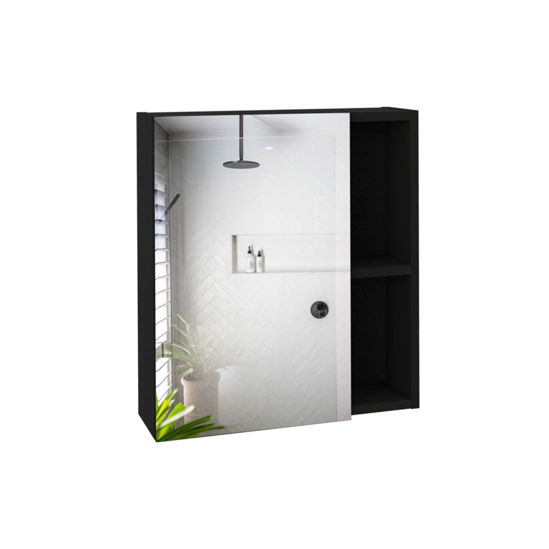 Alenda 17.7mm W 19.6mm H Wall Mounted Required Medicine Cabinet Mirror