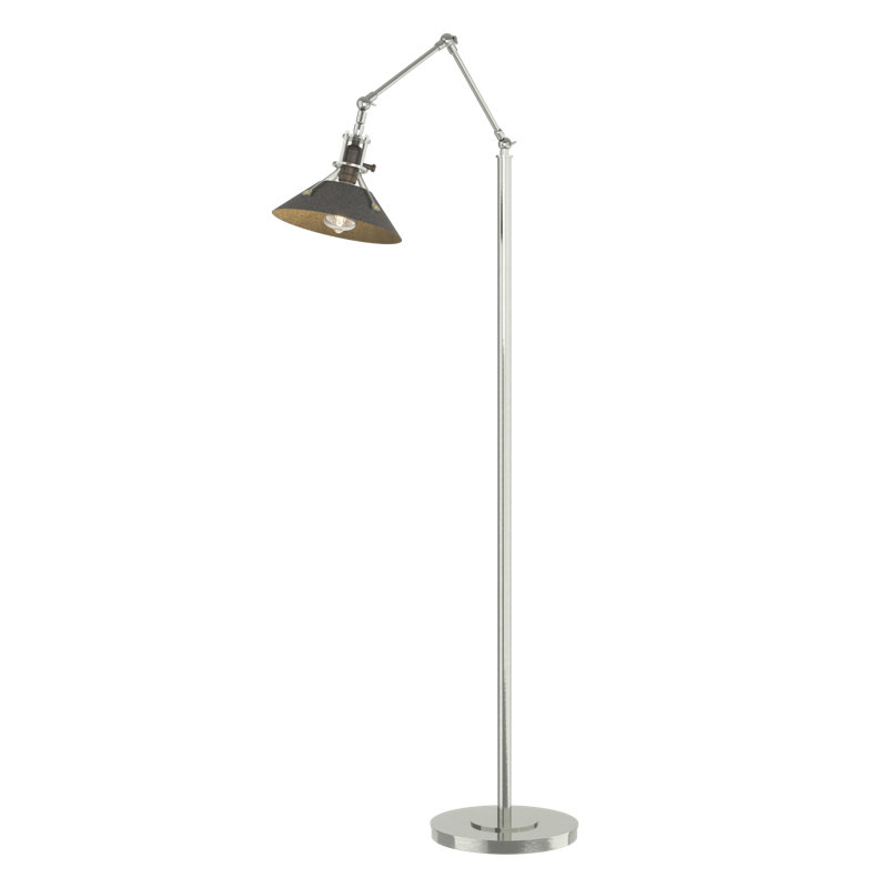 Henry 60.8" Task Floor Lamp, Sterling, Natural Iron