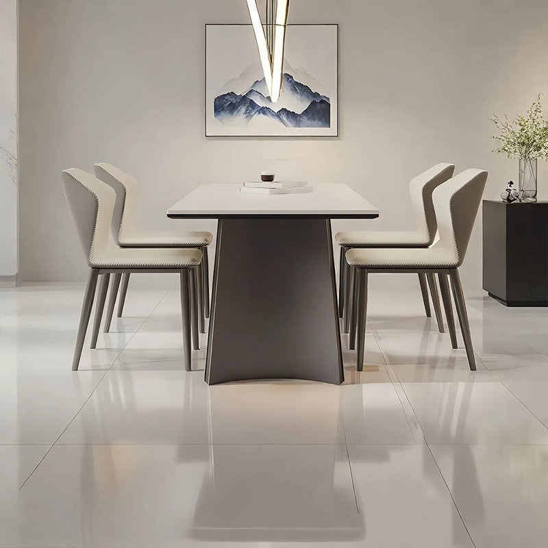 Ensemble de table de salle à manger et de chaises Home Rock Plate, H 29,52 po x L 55,11 po x l 31,49 po