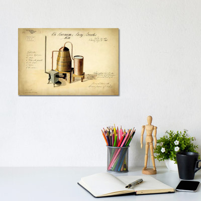 Moonshine Still by PatentPrintStore - Wrapped Canvas Print