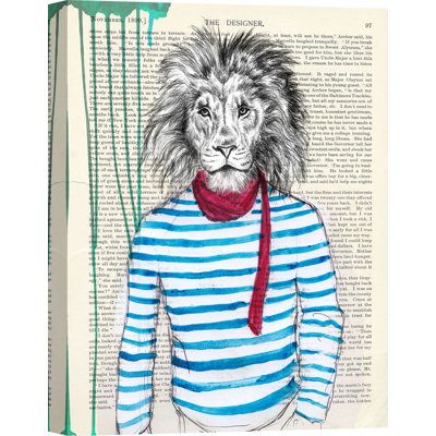 Bohemien Lion 1 Piece Wrapped Canvas Wall Art
