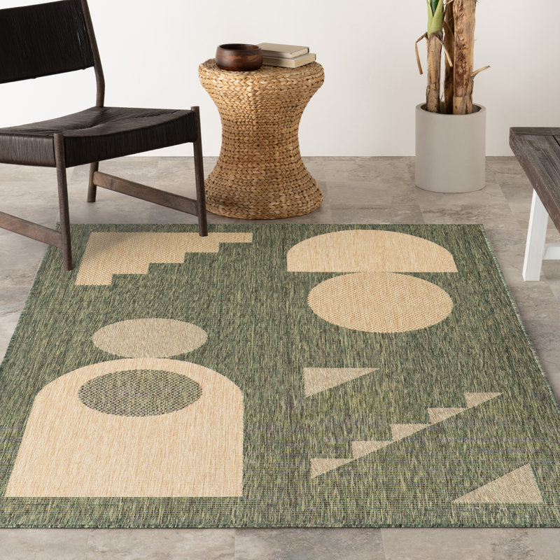 Tapis intérieur / extérieur Anslie, Rectangle 6 pi 7 po x 9 pi