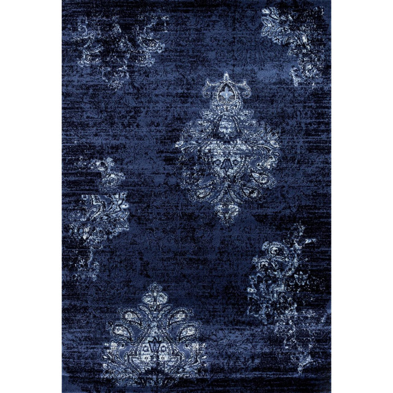 Tapis oriental bleu Mogos, Rectangle 5 pi x 7 pi